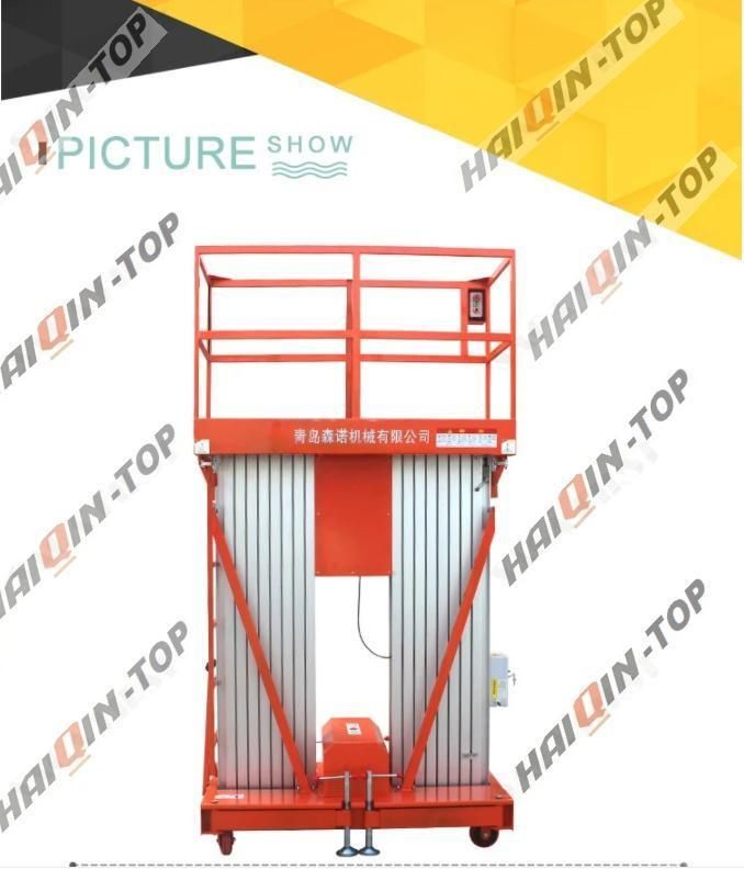 Aerial Work Machine Aluminum Trailing Hydraulic Lift Platform for Sale