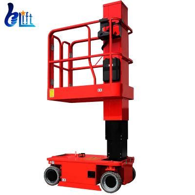 Industrial Telescoping Vertical Single Mast Lifting Tools Hydraulic Man Lift