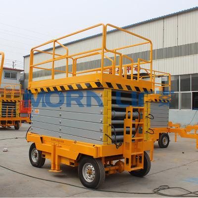 Small Aerial Mobile One Man Scissor Lift Aerial Working Platforms