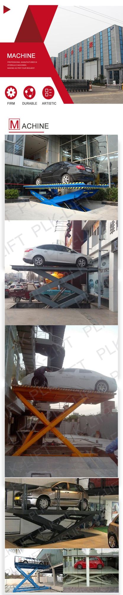 Good Quality Stationary Scissor Car Lift for Home Garage