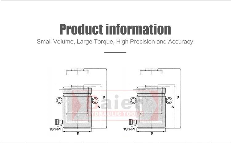 1080 Ton Single Acting Hollow Hydraulic Cylinder Jack with Self -Locking Cll