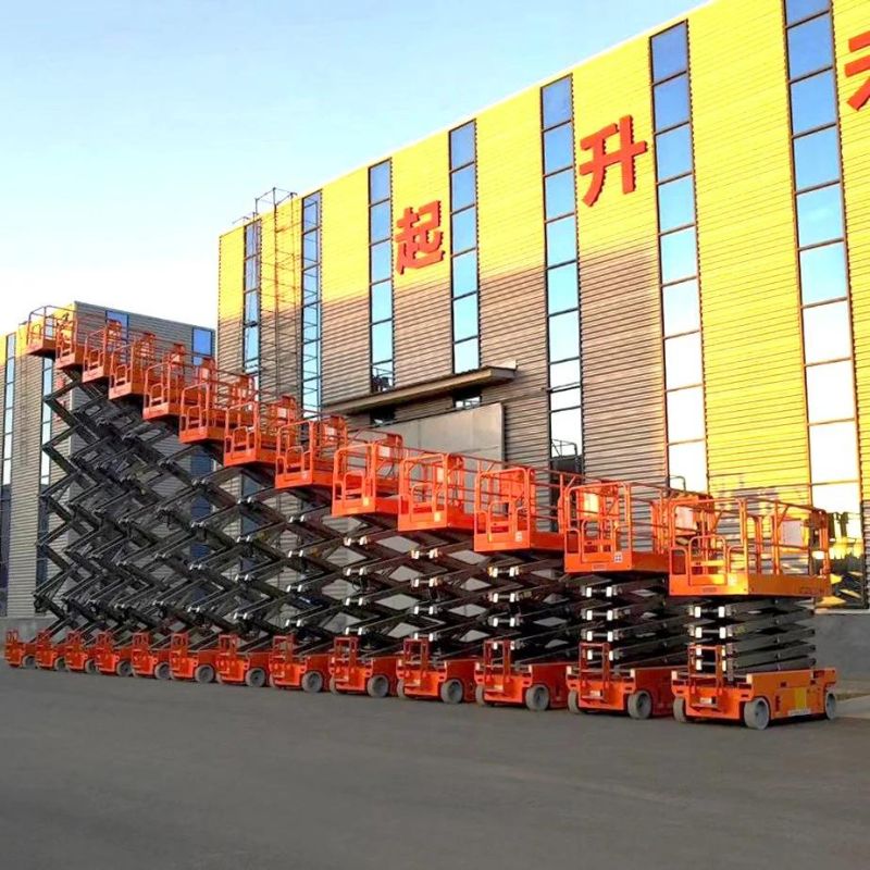 Indoor Hotel Factory Warehouse 6-14m 300-1000kg CE Electric Work Platform Man Vertical Scissor Lift