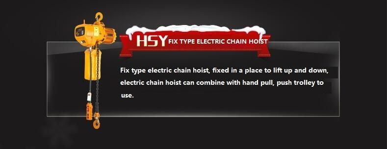 Hsy Type Cheap 5 Ton Electric Chain Hoist with Remote Control