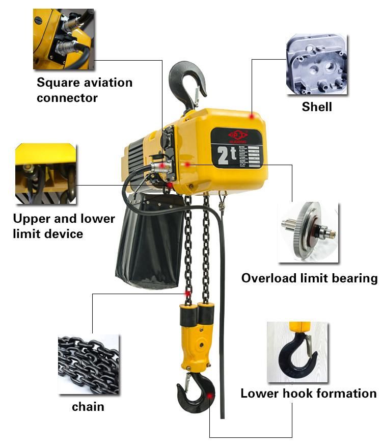 Heavy Duty Electric Chain Hoist with Trolley