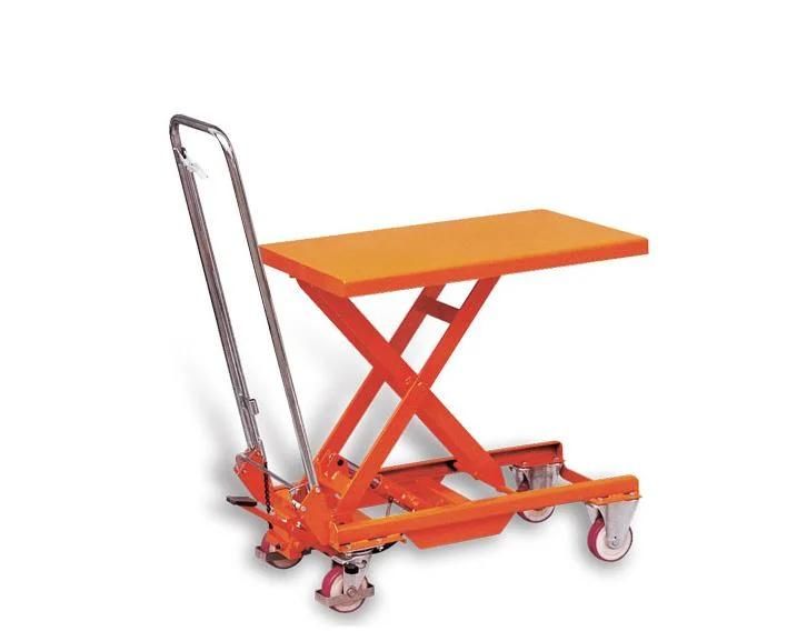 Hydraulic Hand Lift Table Mobile Manual Scissor Lift Table Manlift Platform Table Lift