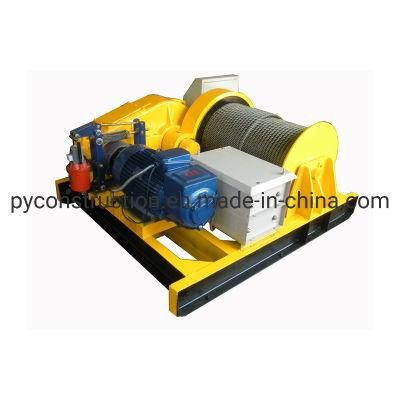 Fixed Winch Hoist Mounted on Ground Moveable Pulley Steel Wire Ropes Pull Stone Rock Oil Field