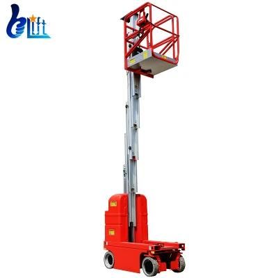 6m 7.5m Self Walking Single Mast Aluminum High Aerial Work Platform Lift Small Lifts