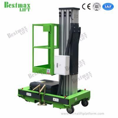 Me Model 10m Platform Height Mobile Aluminum Aerial Work Platform with Single Mast