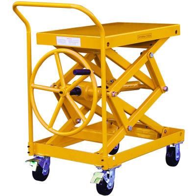 Screw Type Lift Table Truck Without Hydraulic Pump