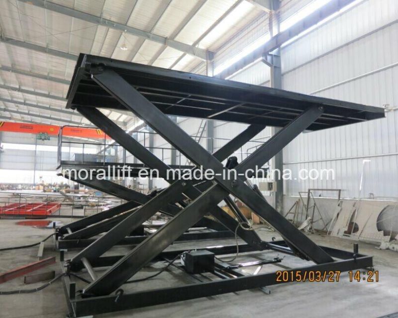 Stationary heavy load capacity hydraulic vertical scissor lift
