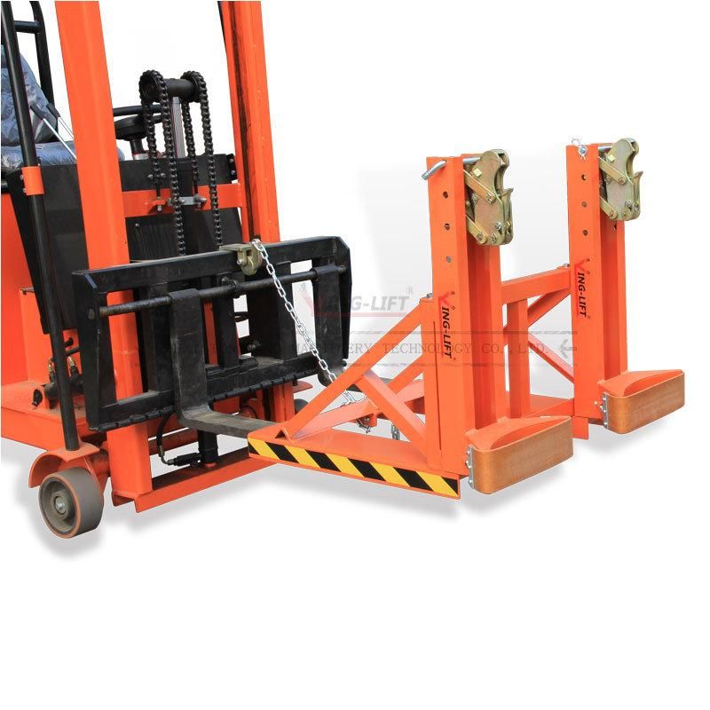 Dg2000c Mechanical Clamping Single Eagle Grip Forklift Drum Grabber Loading Capacity 500kg X4