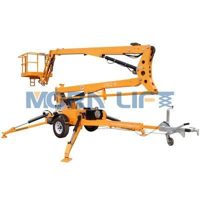 Towable Articulated Boom Lift Man Lift Aerial Work Cherry Picker