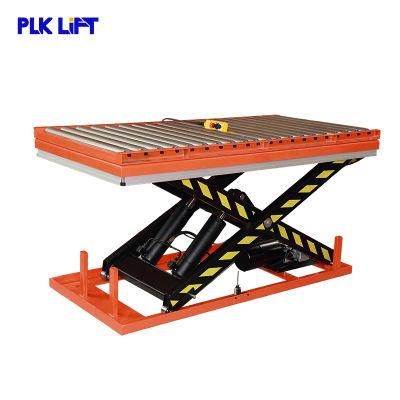 1m 1.5m Hydraulic Powered Scissor Arm Lift Roller Conveyor