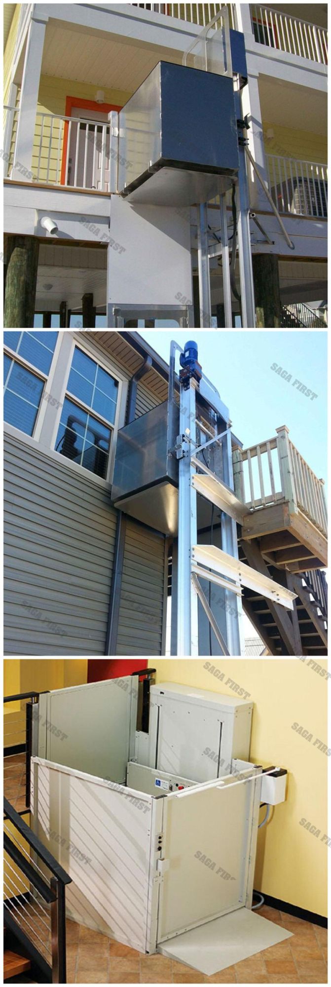 Vertical Platform Handicapped Hydraulic Wheelchair Lifts Home Elevator Lift for Disabled People