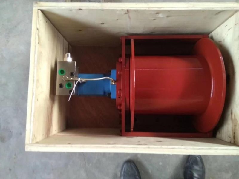 20 Ton Hydraulic Winch Come with Planetary Gear Reducer and Hydraulic Braking System