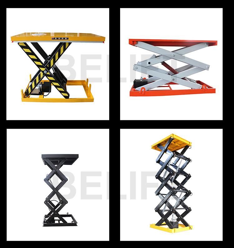 500kg Small Hydraulic Cargo Lifting Equipment Portable Electric Scissor Lifters