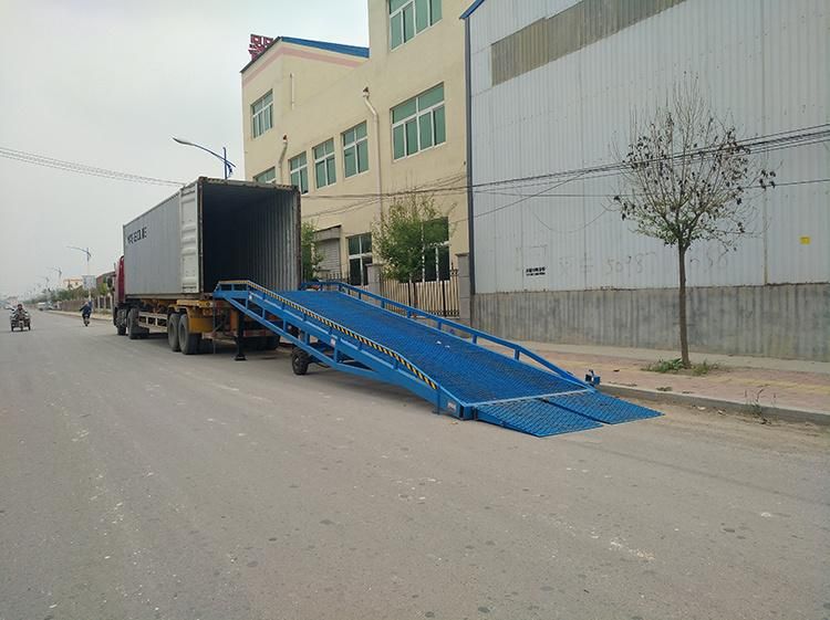 Container Loading Dock Ramp Dock Leveler 6t-15t 6000kg Mobile Movable Dock Ramps for Sale