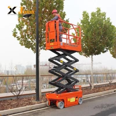 CE ISO Factory Supply Electric Scissor Lifts Self Moving Aerial Work Platform Mobile Hydraulic Lift for Cleaning