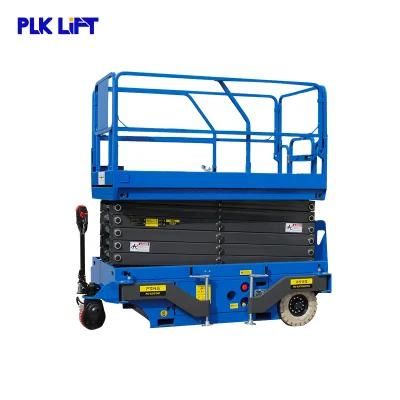Manual Moving Telescopic Scissor Type Lift for Cleaning Window