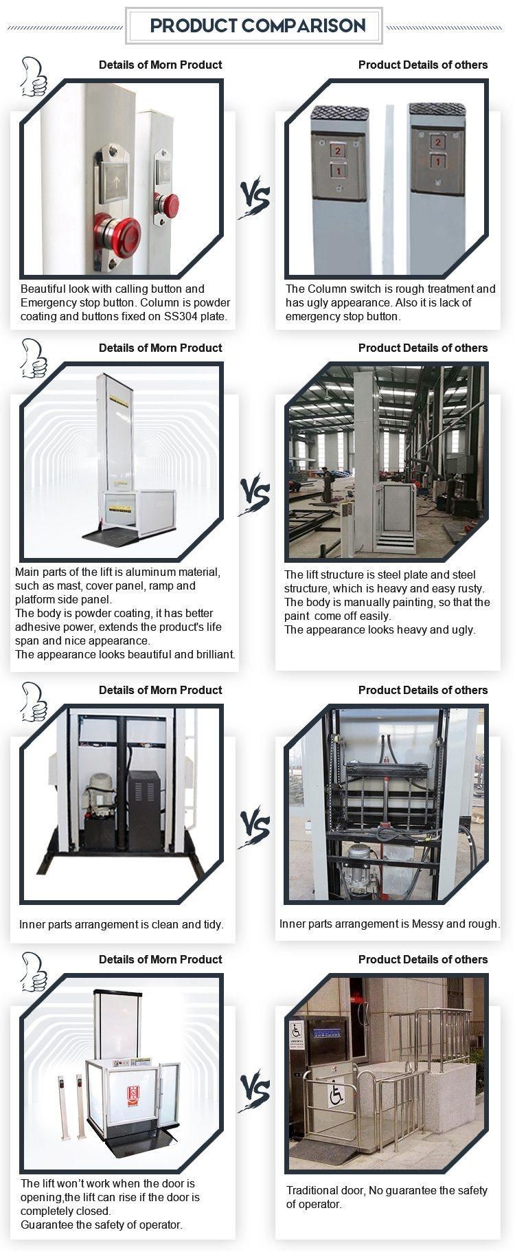 2.4m Small Hydraulic Home Lift Elevator for Wheelchairs