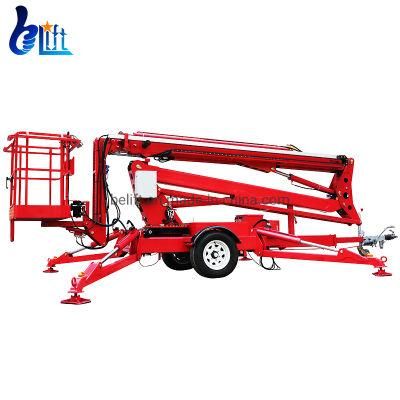 16m Electric Aerial Manlift Towable Boom Lift for Trimming Trees