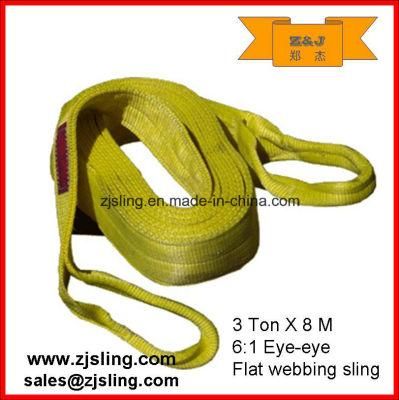 3t Yellow Polyester Lifting Webbing Sling 3t X 2m (customized)