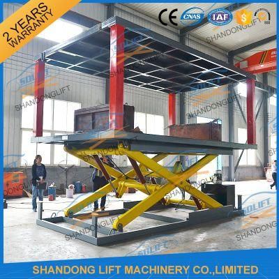 Double Layers Home Garage Hydraulic Scissor Car Lift for Basement