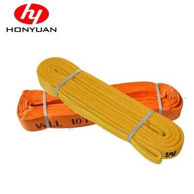 Tough and Durable Polyester 10 Ton Orange Endless Round Webbing Sling