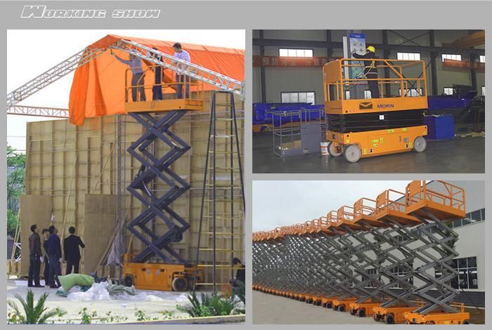 Morn Self Propelled Scissor Man Lift with 10m Height for Aerial Work in Construction Site