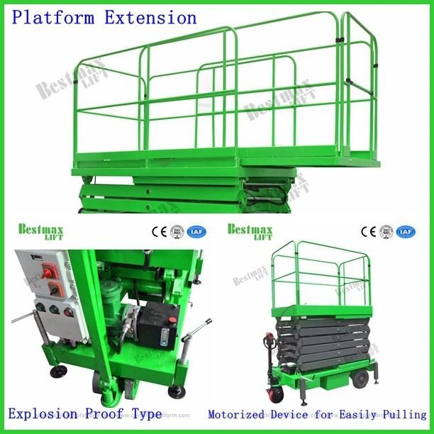 11m Working Height Semi Electric Scissor Lift with 500 Kg Load