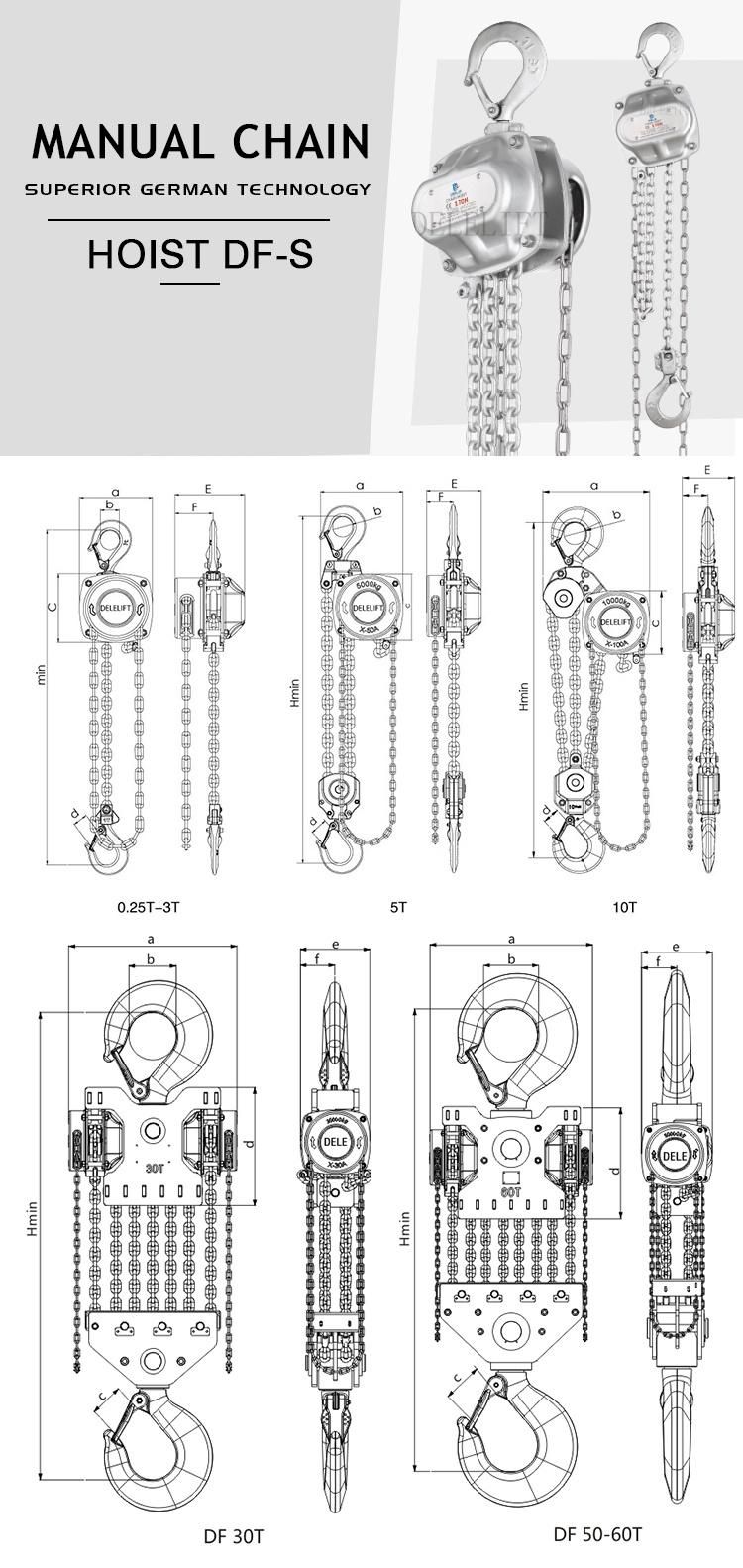 Chain Block with Anti-Corrosion Lifting Machine Manual Chain Hoist and Chain Pulley Block