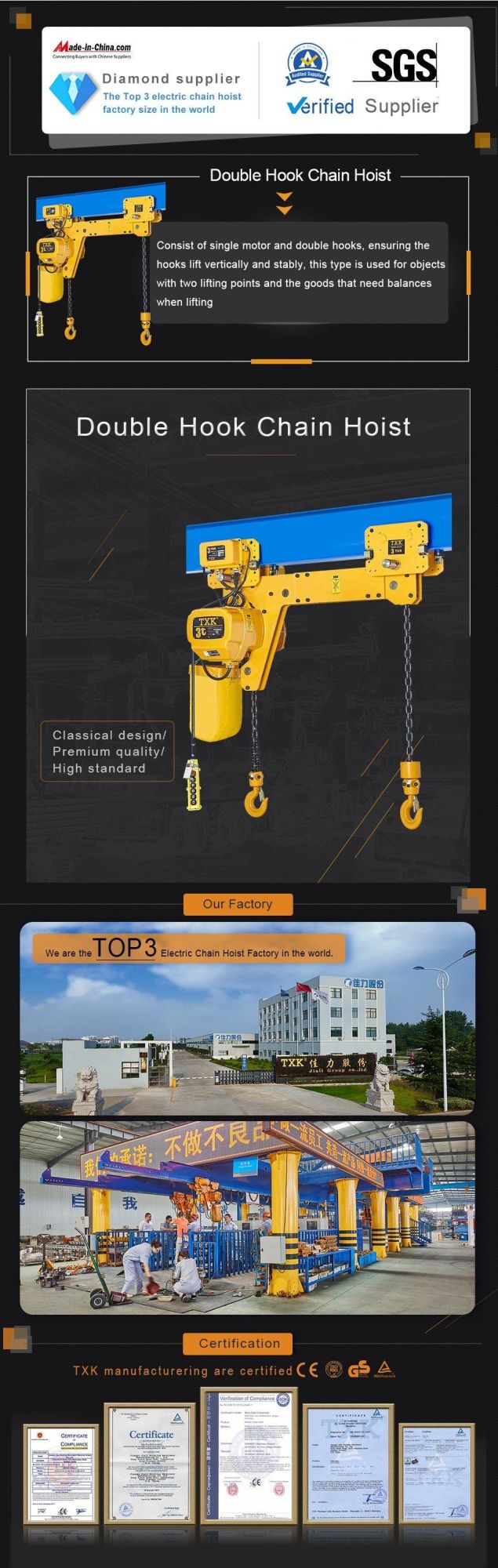 Txk 3 Ton 1 Chain CB-B Chain Block