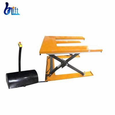 Electrical Lifter 500kg Scissor Lift Table Hydraulic Lift Platform with U E Shape