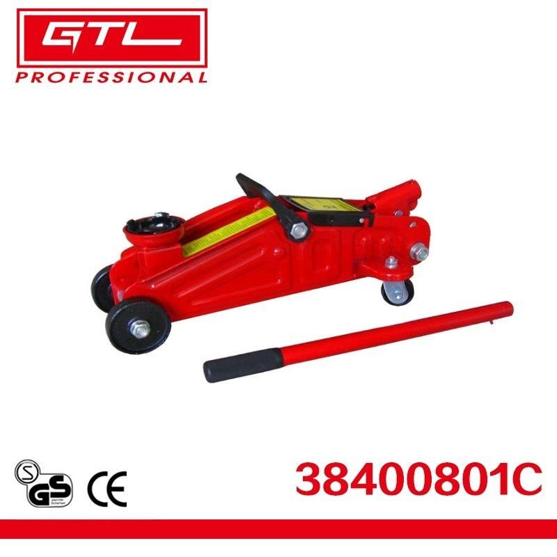 1 Ton Portable Auto Tools Red Car Hydraulic Trolley Floor Jack with Wheels (38400801C)