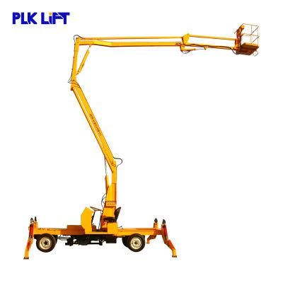 10m 12m Drivable Cherry Picker Self Propelled Boom Lift for Sale