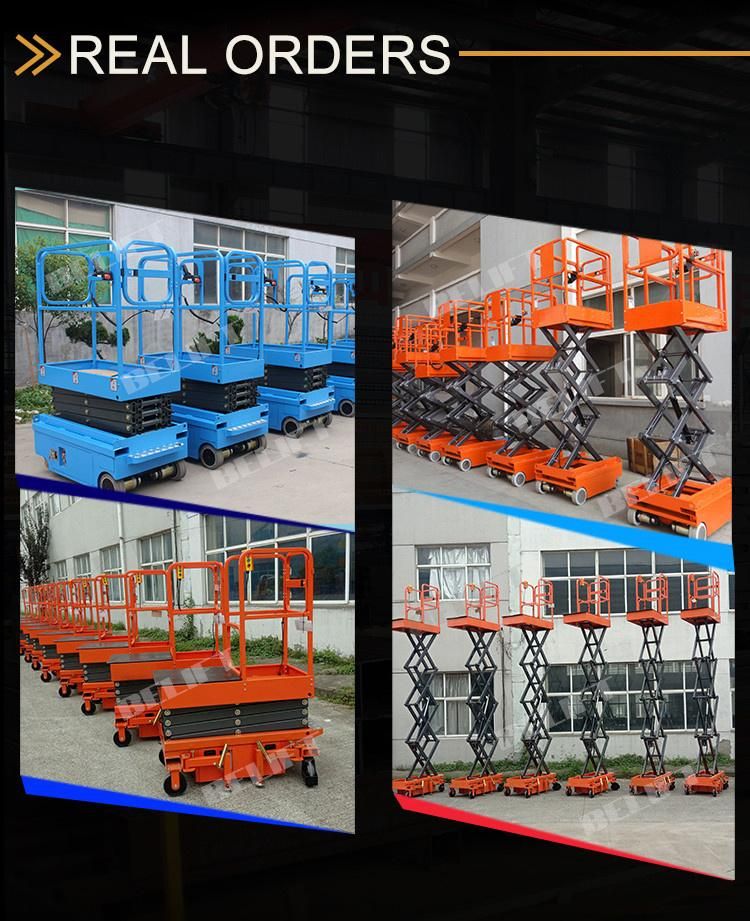 Electric Mobile Elevating Aerial Manlift Platform Small Scissor Lifts