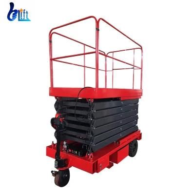 Platform Size 1850X880mm Full Electric Self Driving Lifter Machine Motor Mobile Scissor Lift