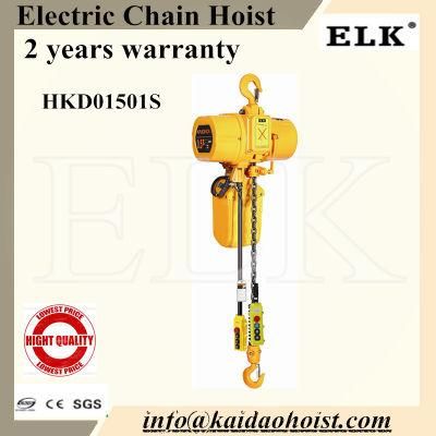 1.5ton Electric Chain Hoist with Electric Lifting Trolley
