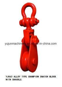 H417 Alloy Type Champion Snatch Block Pulley with Shackle