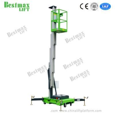 9 Meters Single Mast Aerial Work Platform Aluminum Vertical Lift