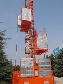 Double Cage Rated Loading 2t Construction Elevator Suitable Building Outside