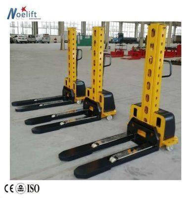 New Arrival Warehouse Battery Powered 500kg 800/1000/1300mm Self-Loading Forklift Electric Pallet Stacker
