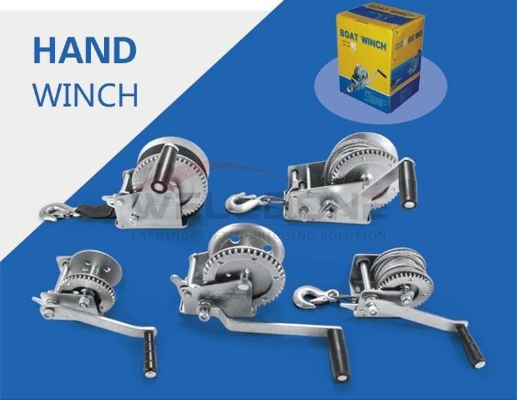 1000lbs Easy Handling Boat Use Manual Hand Winch Webbing Winch