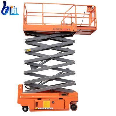 6m-12m Air Lifting Jack Electric Automatic Mobile Dirigible Scissor Man Lift Hoist Self Propelled
