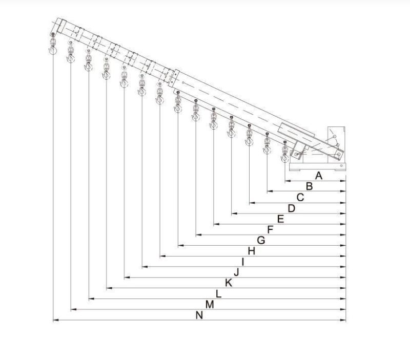 DIP-Angle Telescopic Fork Mounted Jibs Ylb01