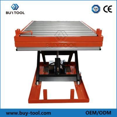 Steel Hydraulic Roller Conveyor Scissor Lift Table, for Industrial