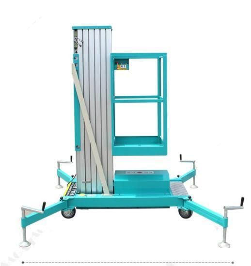 6m~14m Single Mast Aluminum Alloy Aerial Work Platform Lift with CE