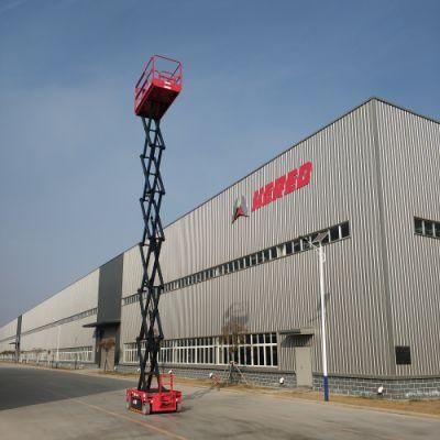 12 M Electric Hydraulic Self-Propelled Outdoor Scissor Lift Aerial Platform