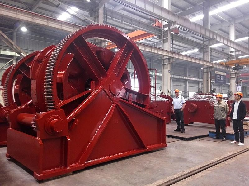 Marine Hydraulic One Drum Towing Winch Diesel Engine Double Power Driven Marine Winch