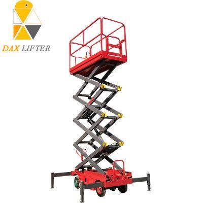 4-18m Manual Moving Mini One Man Lift Battery Hydraulic Electric Aerial Mobile Scissor Lift